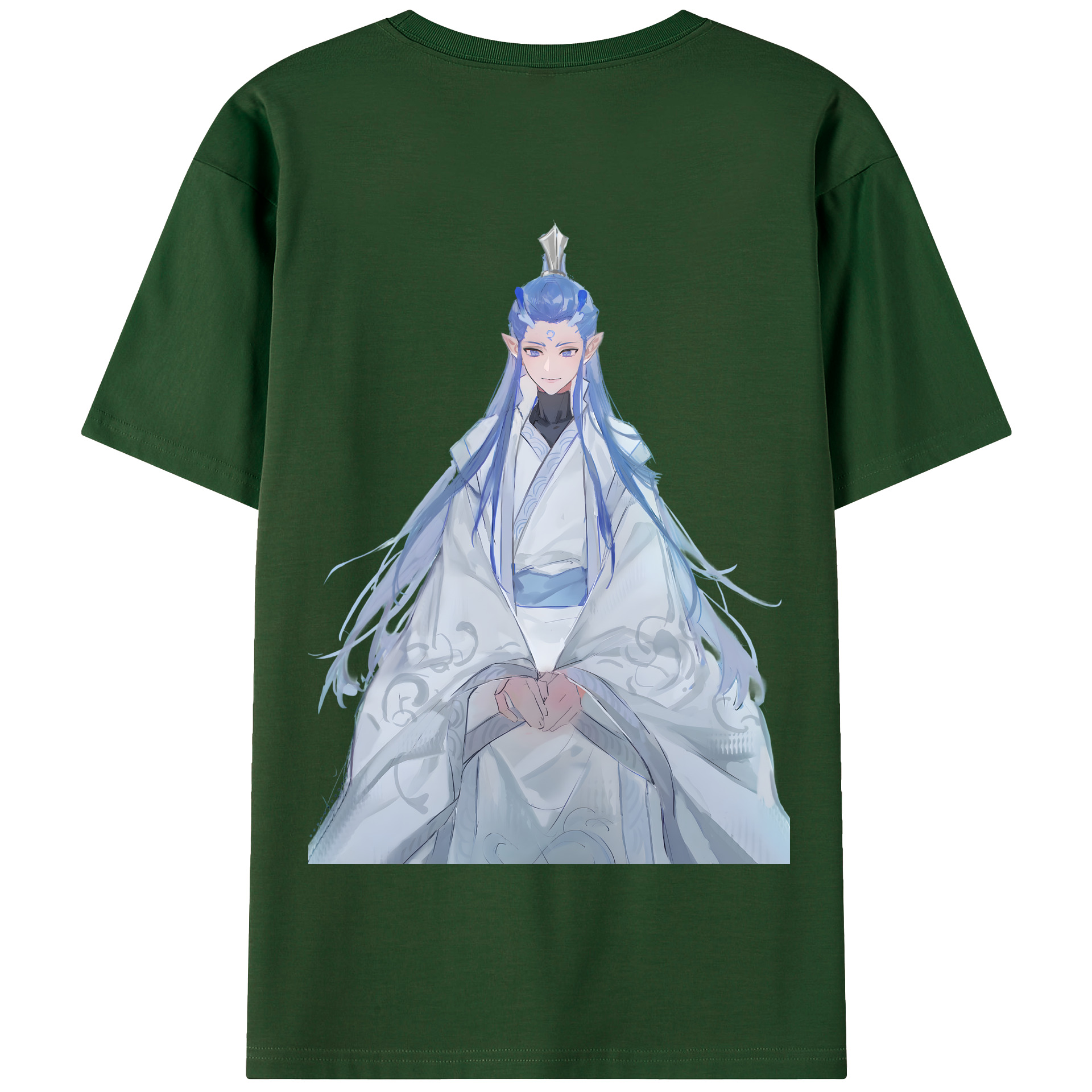 （画像用） Ne Zha 2 ナタ 魔童の大暴れ 綿100％半袖Tシャツ（背面プリント）